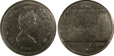 1982 $1 Constitution AU58