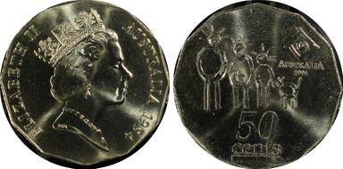 1994 50C Family Wide Date MS66