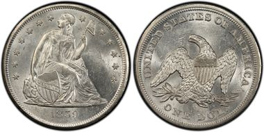 1859-O $1 MS62