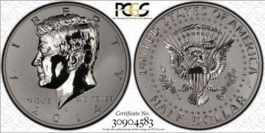 2014-W 50C Reverse Proof 50th Anniversary Set PR69