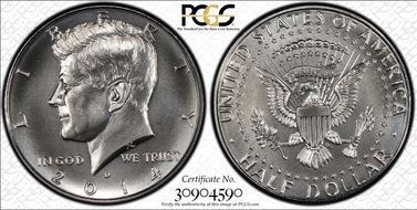 2014-D 50C Silver, 50th Anniversary Set MS69