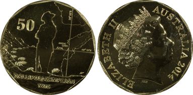 2014 50C Gallipoli Campaign MS67