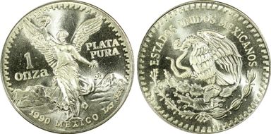 1990-Mo Onza Libertad Ag MS67