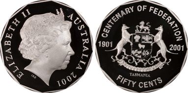 2001 50C Tasmania PR70DCAM