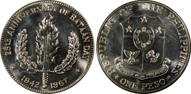 1967 Peso Bataan Day PL65