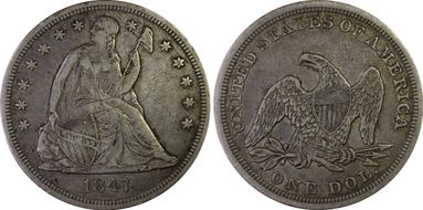 1847 $1 VF30