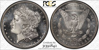 1882-S $1 MS67+ PL