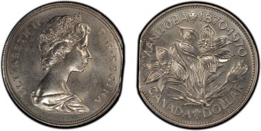 1970 $1 Manitoba MS64