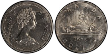 1975 $1 Voyageur Attached Jewels MS64