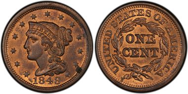 1848 1C Newcomb 24 MS64RB