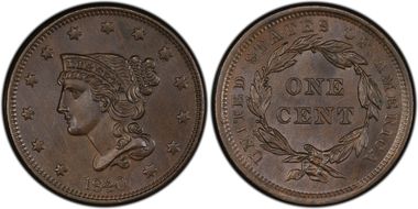 1840 1C N-6, Large Date MS65+ BN