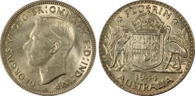 1944(m) Florin KM-40  Ag MS63