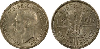 1950(m) 3D KM-44  Ag MS63