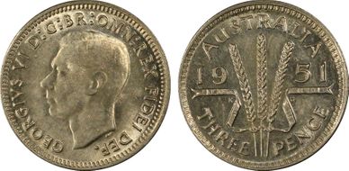 1951(m) 3D KM-44  Ag MS64