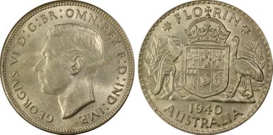 1940(m) Florin KM-40  Ag MS64