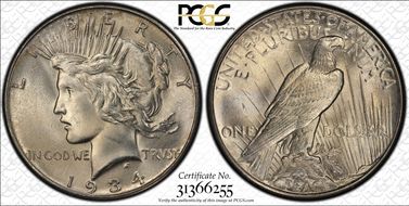 1934 $1 MS64+