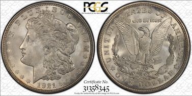 1921-D $1 MS66