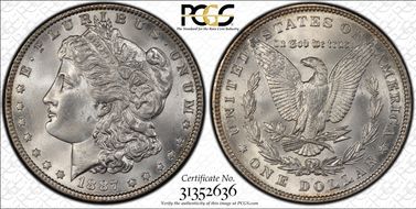 1887 $1 MS66