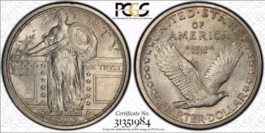 1917-D 25C Type 1 MS63FH