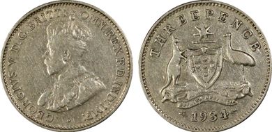 1934/3(m) 3D KM-24  Ag VF35