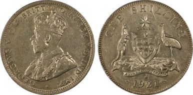 1921(sy) Shil Star KM-26  Ag AU53