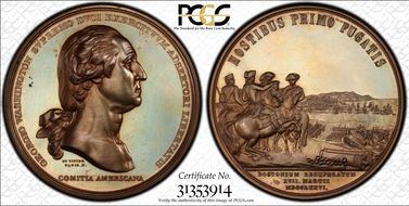 (1864-89) AE Medal GW-09-US1, Washington Before Boston SP64