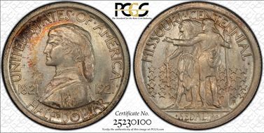 1921 50C Missouri, 2*4 MS66