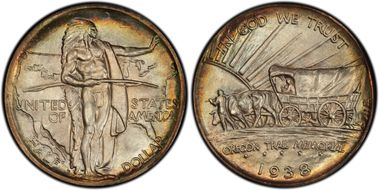 1938-D 50C Oregon MS68