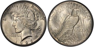 1926-S $1 VAM 4, Dot Variety AU58