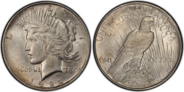 1922-D $1 VAM 4 Doubled Motto MS62