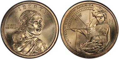 2014-P $1 Native American, Position A MS64