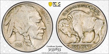 1916 5C No F, FS-401 AU50