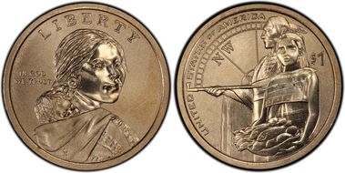 2014-D $1 Native American Enhanced Coin & Currency Set-Position A 1st Strike SP69