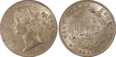 1840(B) Rupee SW-3.33a 27 Berries MS61