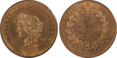 1889-A 5C Gad-157a MS65RD