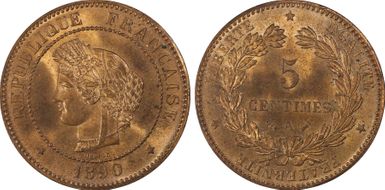 1890-A 5C Gad-157a MS65RD