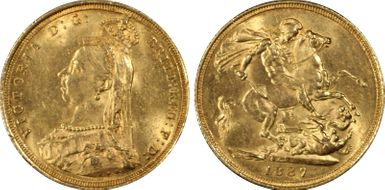 1887-S Sov S-3868A 1st Obverse Small Spread JEB MS61