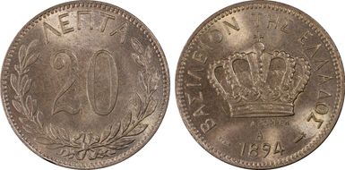 1894-A 20 Lep MS65