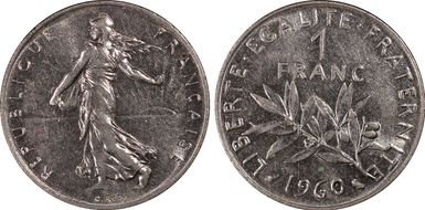 1960 1 Fr Gad-474 F-226 Grand 0 AU58