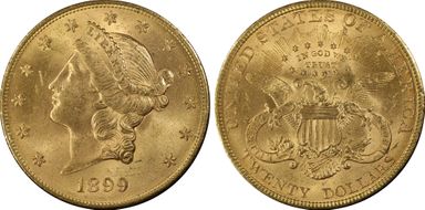 1899 $20 MS63