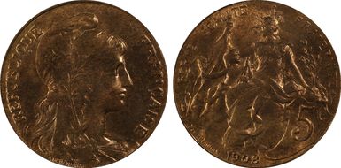 1908 5C Gad-165 F-119 MS65RB