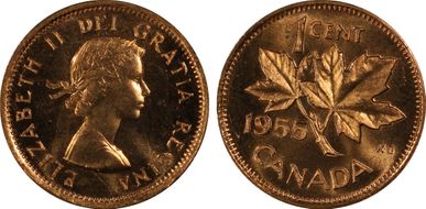 1955 1C Strap MS65RD