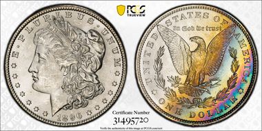 1896 $1 VAM 19, 8 in Denticle MS64