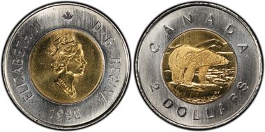 1996 $2 Canadian Planchet MS67