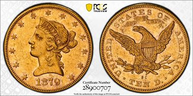 1879-CC $10 XF45