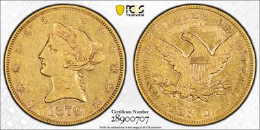 1879-CC $10 XF45
