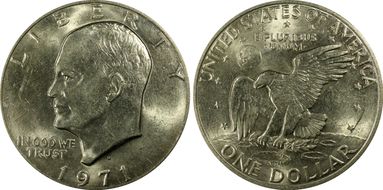 1971-D $1 "Friendly Eagle" FS-901 Type 1 Reverse MS63