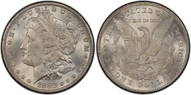 1880-CC $1 VAM 7 8/7 Rev of 78 MS62