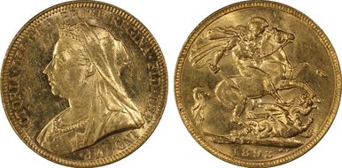 1893-M Sov S-3875 Old Head MS62