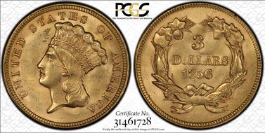 1856 $3 MS61